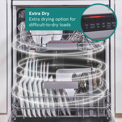 Bosch Series 4 Standard Dishwasher - White - Annotation - ExtraDry